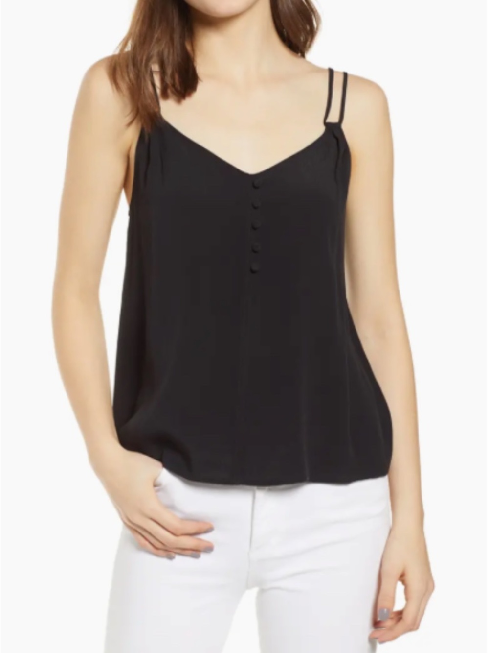 Chelsea28 Black Camisole Top